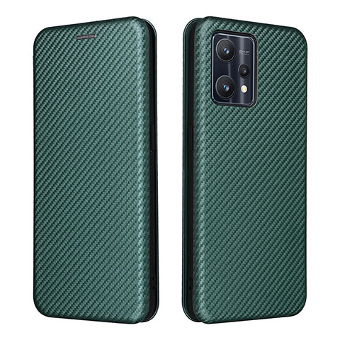 Custodia Portafoglio In Pelle Cover con Supporto L07Z per Realme 9 5G Verde