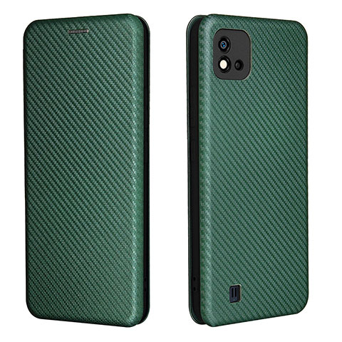 Custodia Portafoglio In Pelle Cover con Supporto L07Z per Realme C11 (2021) Verde