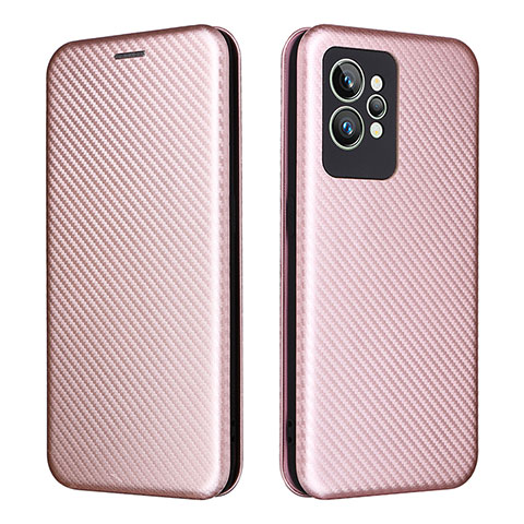 Custodia Portafoglio In Pelle Cover con Supporto L07Z per Realme GT2 Pro 5G Oro Rosa