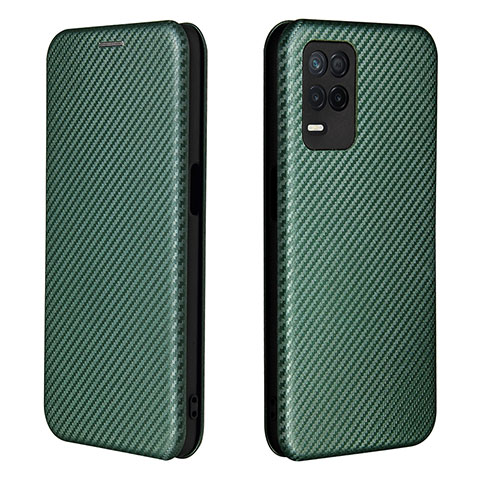 Custodia Portafoglio In Pelle Cover con Supporto L07Z per Realme Q3i 5G Verde