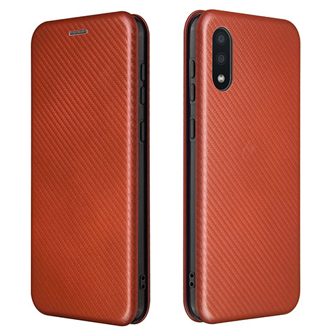 Custodia Portafoglio In Pelle Cover con Supporto L07Z per Samsung Galaxy A02 Rosso