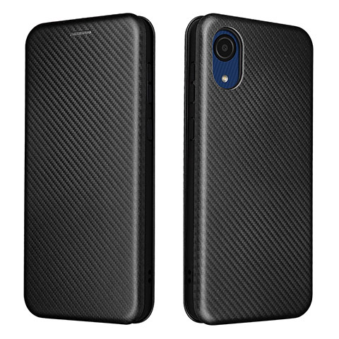 Custodia Portafoglio In Pelle Cover con Supporto L07Z per Samsung Galaxy A03 Core Nero