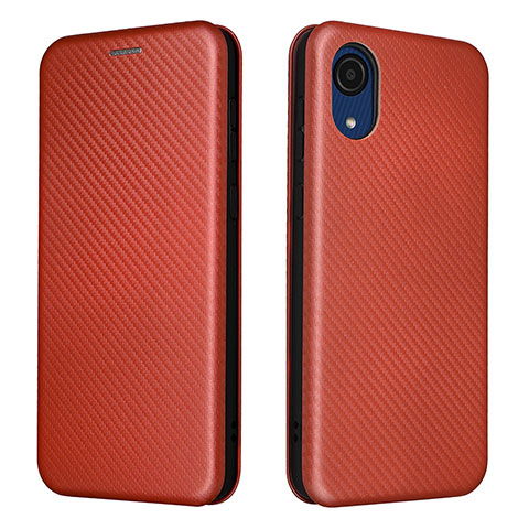 Custodia Portafoglio In Pelle Cover con Supporto L07Z per Samsung Galaxy A03 Core Rosso