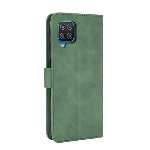 Custodia Portafoglio In Pelle Cover con Supporto L07Z per Samsung Galaxy A12 Verde