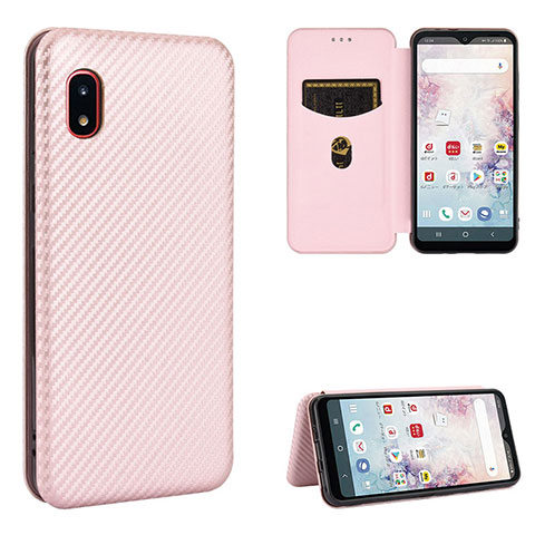 Custodia Portafoglio In Pelle Cover con Supporto L07Z per Samsung Galaxy A20 SC-02M SCV46 Oro Rosa