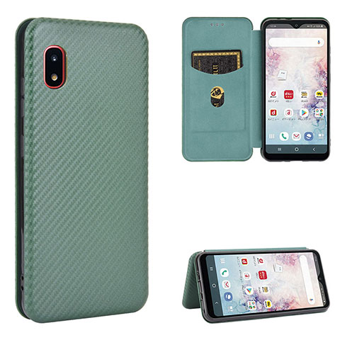 Custodia Portafoglio In Pelle Cover con Supporto L07Z per Samsung Galaxy A20 SC-02M SCV46 Verde