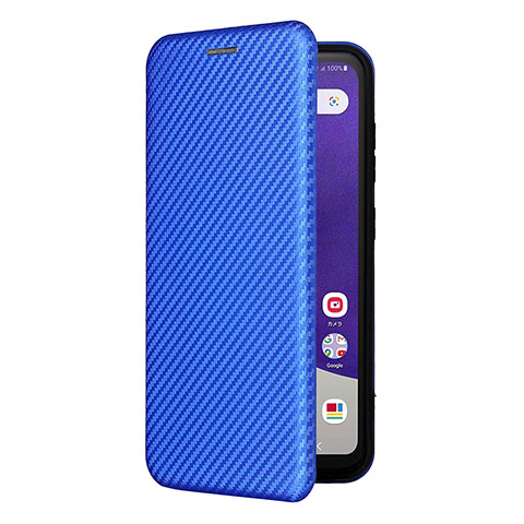 Custodia Portafoglio In Pelle Cover con Supporto L07Z per Samsung Galaxy A22 5G SC-56B Blu