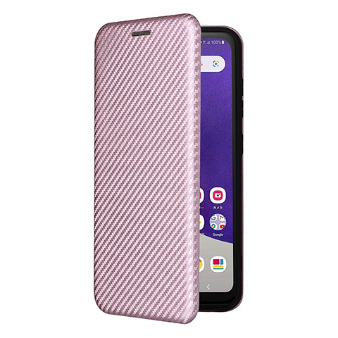 Custodia Portafoglio In Pelle Cover con Supporto L07Z per Samsung Galaxy A22 5G SC-56B Oro Rosa