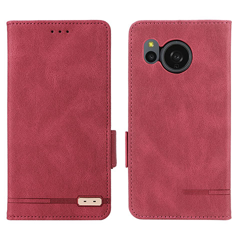 Custodia Portafoglio In Pelle Cover con Supporto L07Z per Sharp Aquos Sense8 Rosso