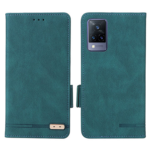 Custodia Portafoglio In Pelle Cover con Supporto L07Z per Vivo V21 5G Verde