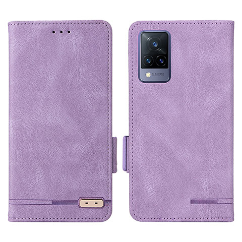 Custodia Portafoglio In Pelle Cover con Supporto L07Z per Vivo V21s 5G Viola