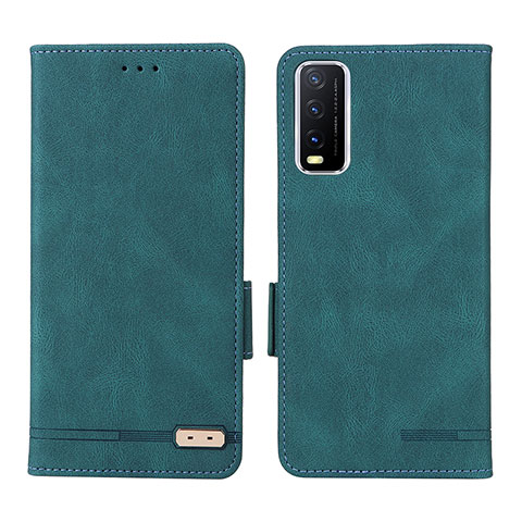 Custodia Portafoglio In Pelle Cover con Supporto L07Z per Vivo Y11s Verde