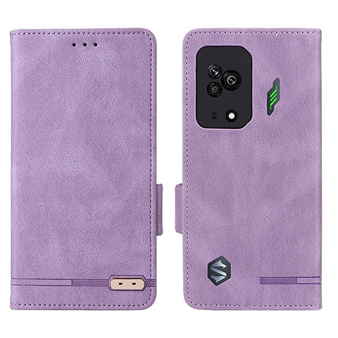 Custodia Portafoglio In Pelle Cover con Supporto L07Z per Xiaomi Black Shark 5 5G Viola