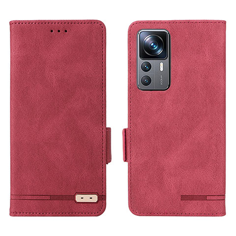 Custodia Portafoglio In Pelle Cover con Supporto L07Z per Xiaomi Mi 12T 5G Rosso