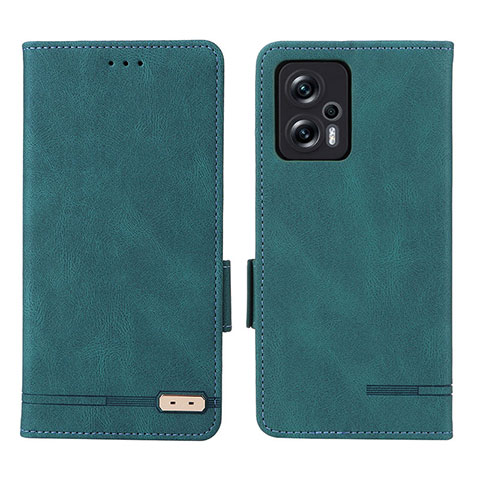 Custodia Portafoglio In Pelle Cover con Supporto L07Z per Xiaomi Poco X4 GT 5G Verde