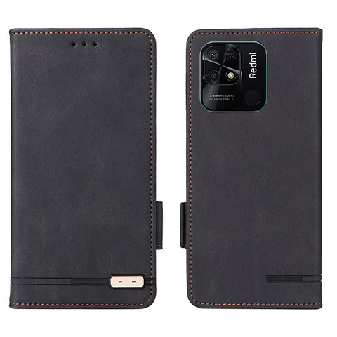 Custodia Portafoglio In Pelle Cover con Supporto L07Z per Xiaomi Redmi 10 India Nero