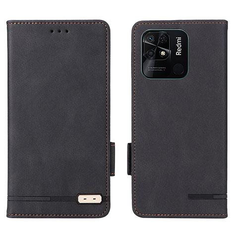 Custodia Portafoglio In Pelle Cover con Supporto L07Z per Xiaomi Redmi 10 Power Nero