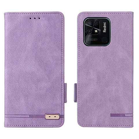 Custodia Portafoglio In Pelle Cover con Supporto L07Z per Xiaomi Redmi 10 Power Viola