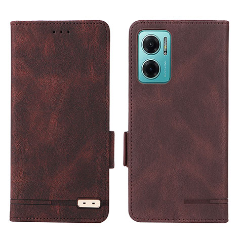 Custodia Portafoglio In Pelle Cover con Supporto L07Z per Xiaomi Redmi 11 Prime 5G Marrone