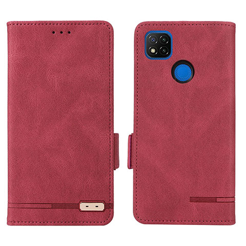 Custodia Portafoglio In Pelle Cover con Supporto L07Z per Xiaomi Redmi 9 Activ Rosso