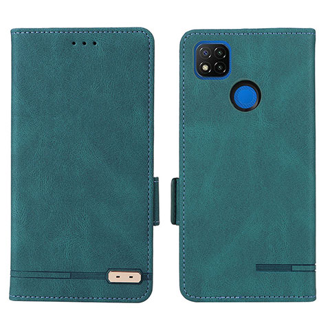 Custodia Portafoglio In Pelle Cover con Supporto L07Z per Xiaomi Redmi 9 Activ Verde