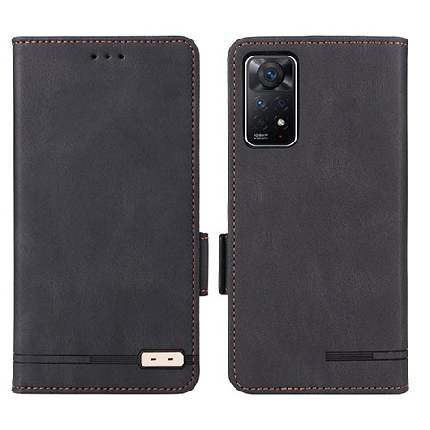 Custodia Portafoglio In Pelle Cover con Supporto L07Z per Xiaomi Redmi Note 12 Pro 4G Nero