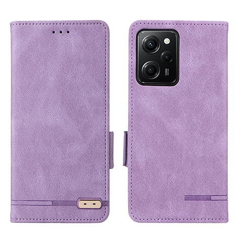 Custodia Portafoglio In Pelle Cover con Supporto L07Z per Xiaomi Redmi Note 12 Pro Speed 5G Viola