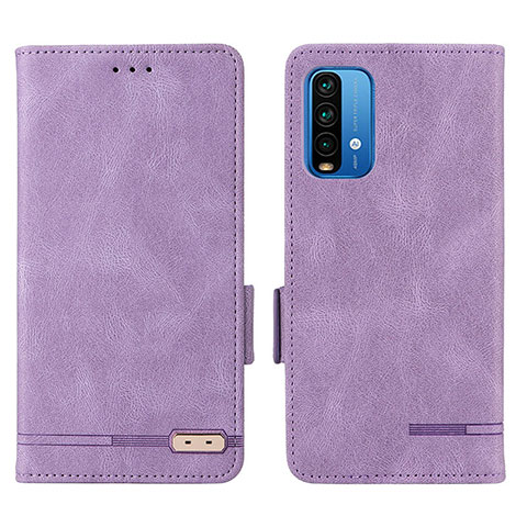 Custodia Portafoglio In Pelle Cover con Supporto L07Z per Xiaomi Redmi Note 9 4G Viola