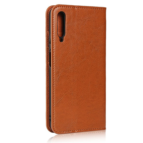 Custodia Portafoglio In Pelle Cover con Supporto L08 per Huawei P Smart Pro (2019) Arancione