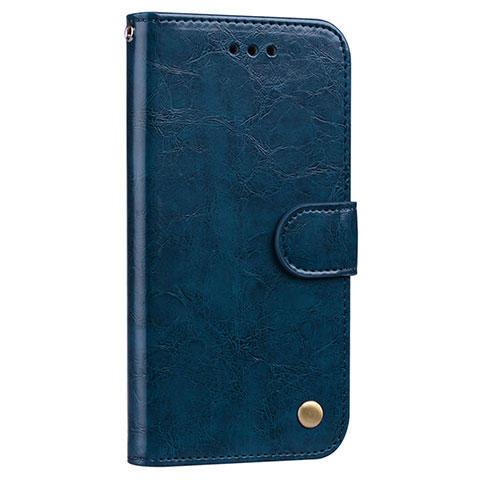 Custodia Portafoglio In Pelle Cover con Supporto L08 per Huawei P20 Pro Blu