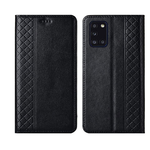 Custodia Portafoglio In Pelle Cover con Supporto L08 per Samsung Galaxy A31 Nero