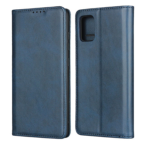 Custodia Portafoglio In Pelle Cover con Supporto L08 per Samsung Galaxy A51 5G Blu