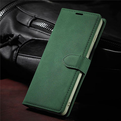 Custodia Portafoglio In Pelle Cover con Supporto L08 per Samsung Galaxy S21 Ultra 5G Verde Notte