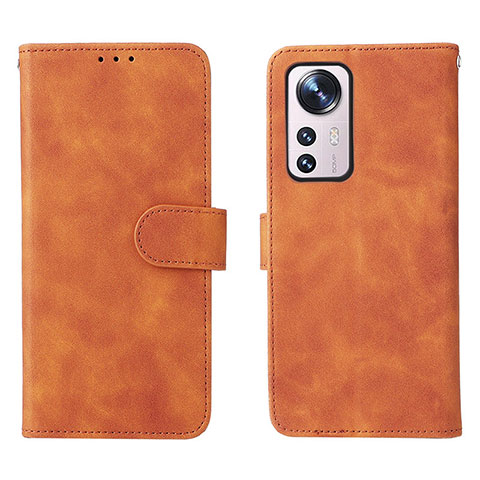 Custodia Portafoglio In Pelle Cover con Supporto L08 per Xiaomi Mi 12 5G Marrone