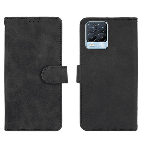 Custodia Portafoglio In Pelle Cover con Supporto L08Z per Realme 8 4G Nero