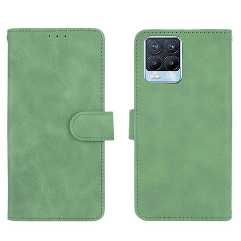 Custodia Portafoglio In Pelle Cover con Supporto L08Z per Realme 8 4G Verde