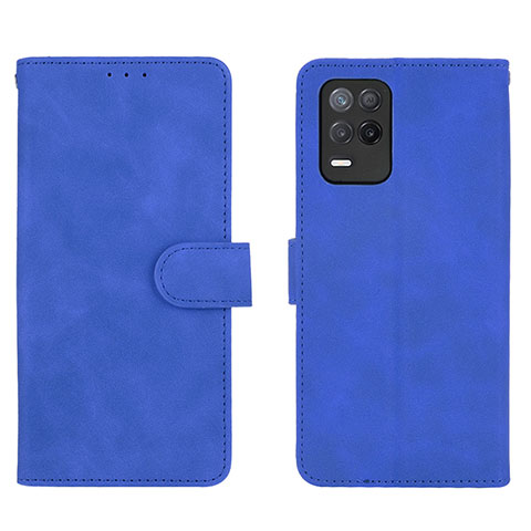 Custodia Portafoglio In Pelle Cover con Supporto L08Z per Realme 8 5G Blu