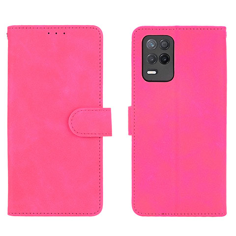 Custodia Portafoglio In Pelle Cover con Supporto L08Z per Realme 8 5G Rosa Caldo