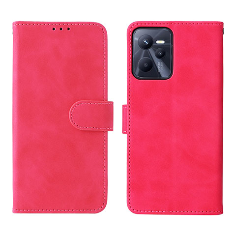 Custodia Portafoglio In Pelle Cover con Supporto L08Z per Realme C35 Rosa Caldo