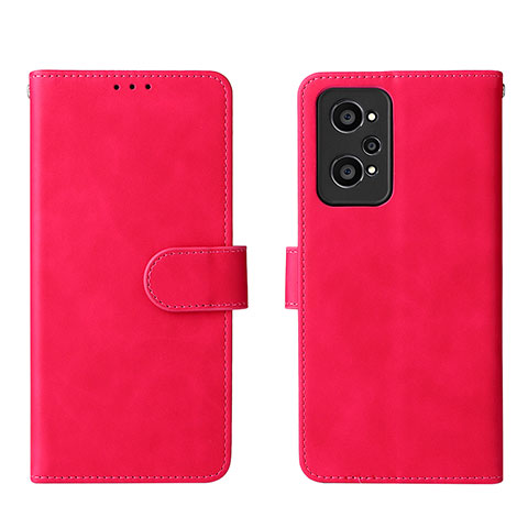 Custodia Portafoglio In Pelle Cover con Supporto L08Z per Realme GT Neo 3T 5G Rosa Caldo