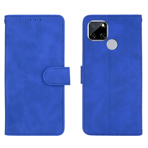 Custodia Portafoglio In Pelle Cover con Supporto L08Z per Realme Narzo 30A Blu