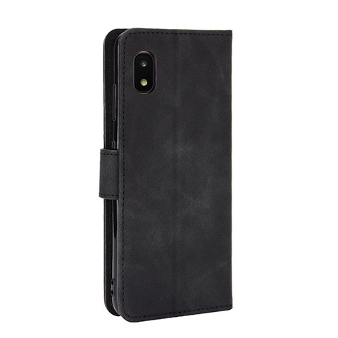 Custodia Portafoglio In Pelle Cover con Supporto L08Z per Samsung Galaxy A21 SC-42A Nero