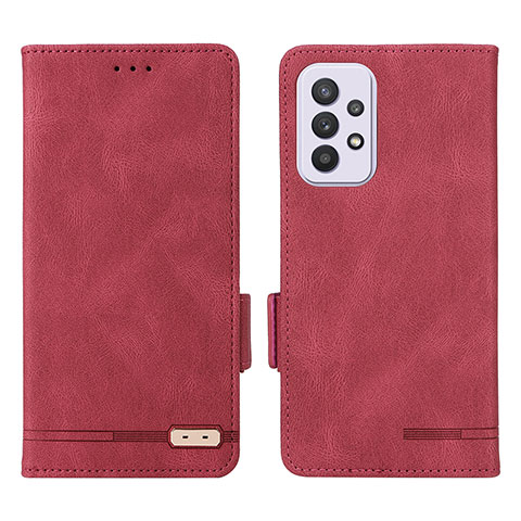 Custodia Portafoglio In Pelle Cover con Supporto L08Z per Samsung Galaxy A33 5G Rosso