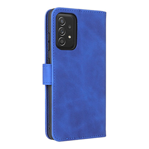 Custodia Portafoglio In Pelle Cover con Supporto L08Z per Samsung Galaxy A52 4G Blu