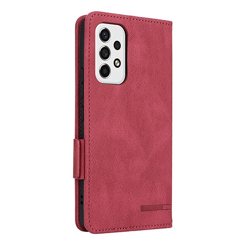 Custodia Portafoglio In Pelle Cover con Supporto L08Z per Samsung Galaxy A53 5G Rosso