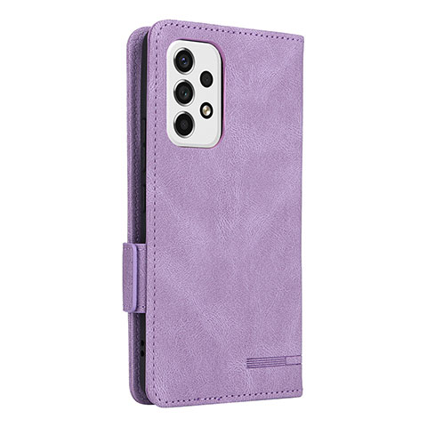 Custodia Portafoglio In Pelle Cover con Supporto L08Z per Samsung Galaxy A53 5G Viola