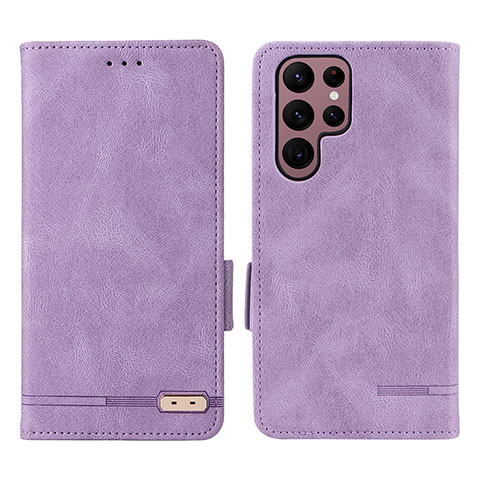 Custodia Portafoglio In Pelle Cover con Supporto L08Z per Samsung Galaxy S24 Ultra 5G Viola