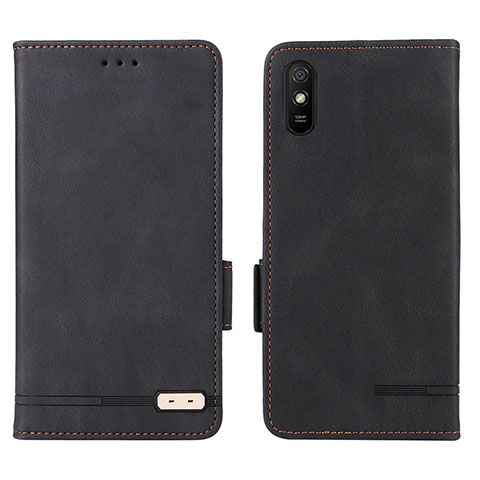 Custodia Portafoglio In Pelle Cover con Supporto L08Z per Xiaomi Redmi 9i Nero