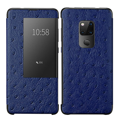 Custodia Portafoglio In Pelle Cover con Supporto L09 per Huawei Mate 20 Blu