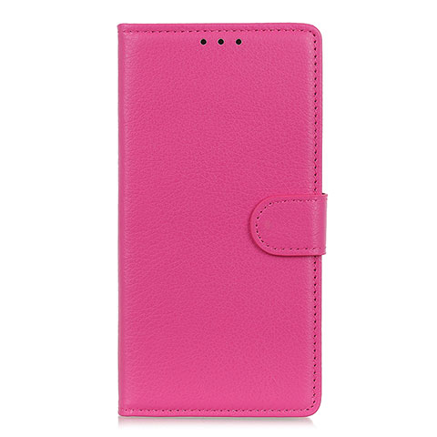 Custodia Portafoglio In Pelle Cover con Supporto L09 per Motorola Moto Edge Rosa Caldo